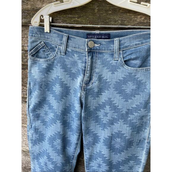 NWT Rock & Republic Aztec print size 12 Berlin skinny jeans. - Picture 10 of 12